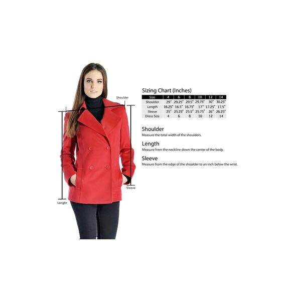 NWOT cashmere Boutique Camel Tan Beige Peacoat 4 - Picture 6 of 6